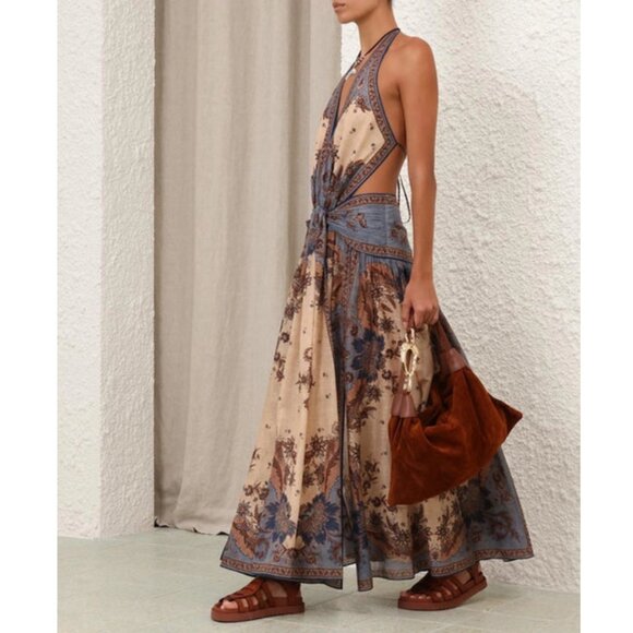 NWOT! Zimmermann Ascension Halter Maxi Dress - Picture 2 of 12
